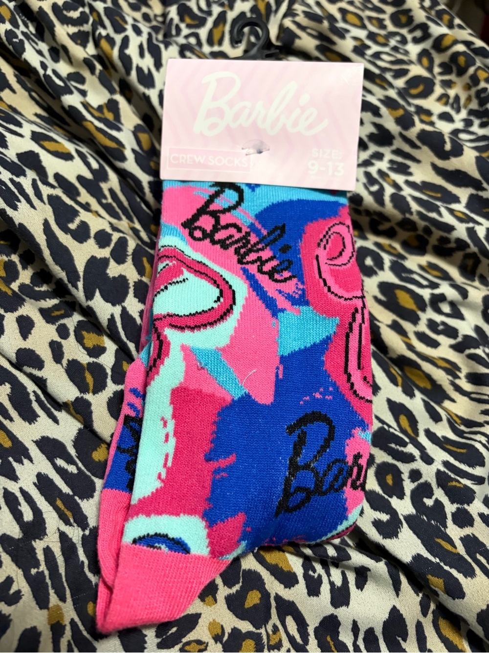 Barbie Pink, Blue & Teal Graphic Crew Socks